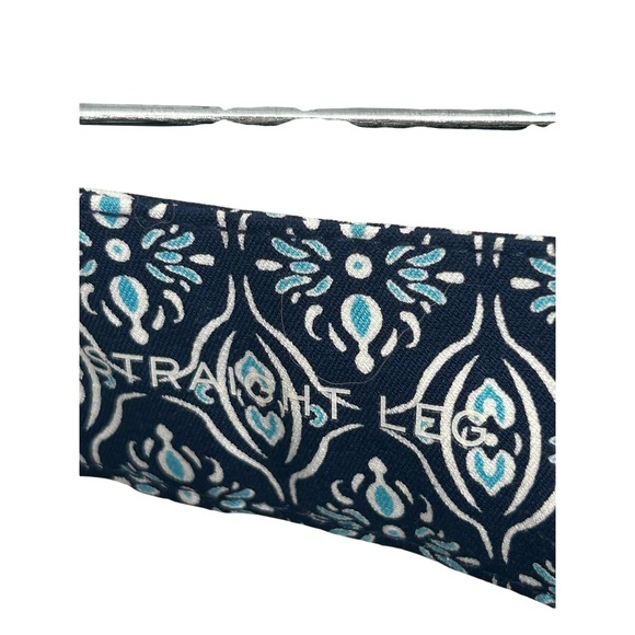 St John's Bay Navy Blue Patterned Pants Button Zip Women's Size 12P - Picture 6 of 9